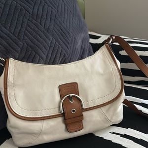 Cream coach bag large